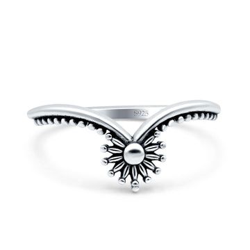 V Shaped Bali Ring